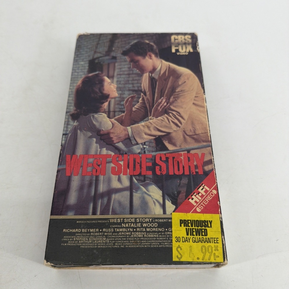 West Side Story (VHS, 1984, CBS Fox) Natalie Wood, Richard Beymer
